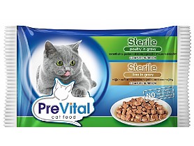 PreVital Sterile pro kočky_drůbeží a játra_100gx4ks